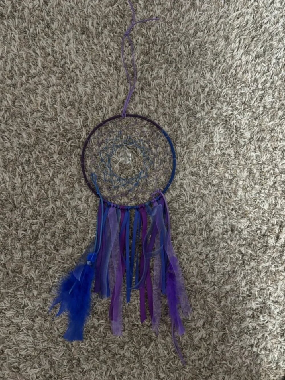 Handmade Purple & Blue Dreamcatcher Pre Loved handmade - Picture 2 of 2